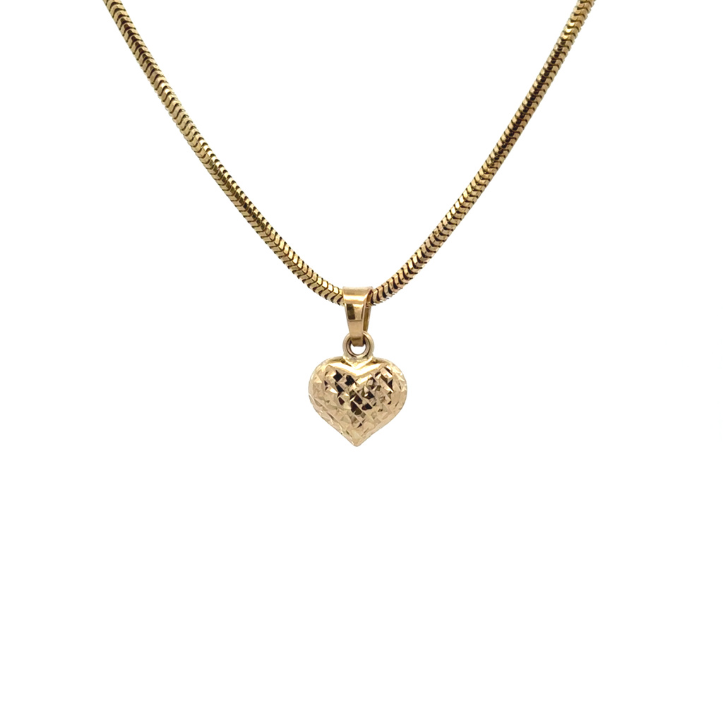 Žluté zlato přívěsek SRDCE broušené malé